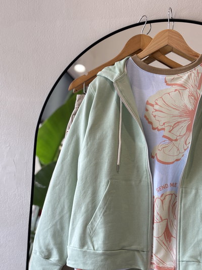 Campera rústica (Verde Pastel)