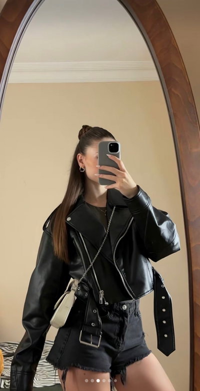 Campera ecocuero ZARA (Negra)