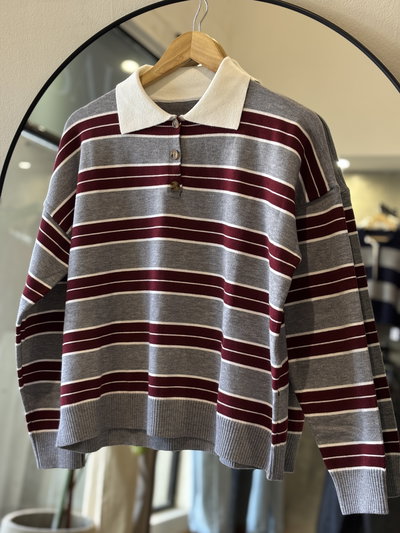 Sweater Polo Maia (Gris)