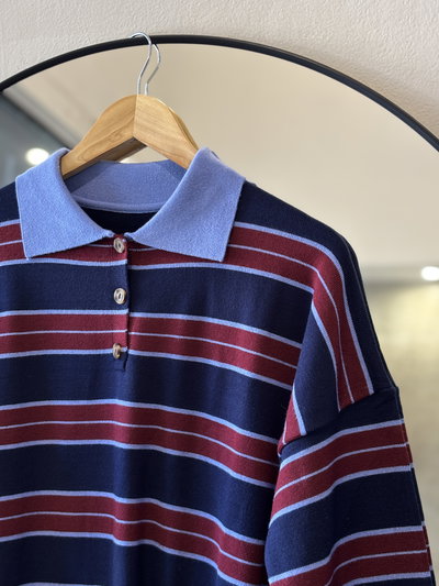 Sweater Polo Maia (Bordó)