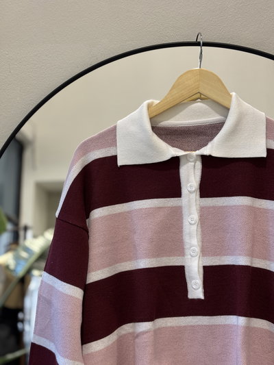 Sweater Nebraska (Rojo & Rosa)