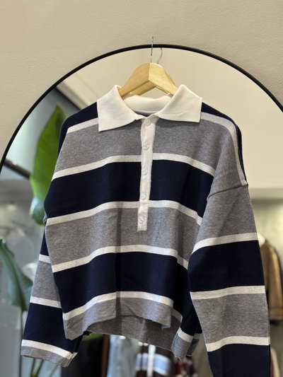 Sweater Nebraska (Marino & Gris)