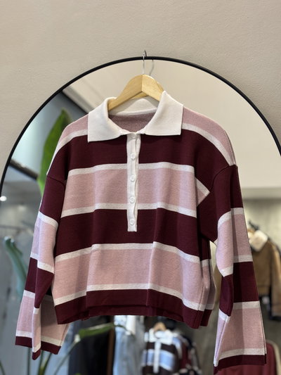 Sweater Nebraska (Rojo & Rosa)