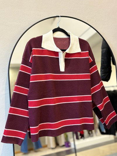 Sweater Arya (Bordó & Rojo)