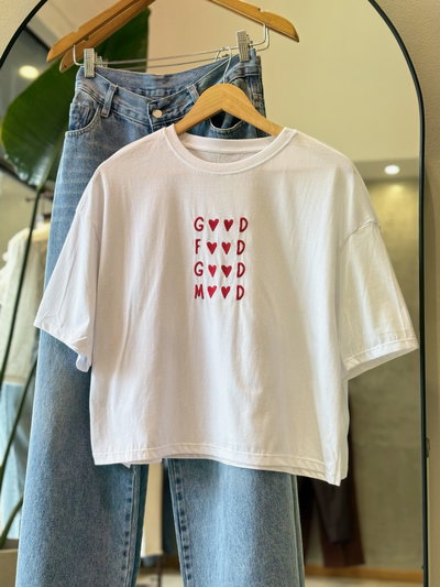 Remera GOOD Oversize (Blanco)