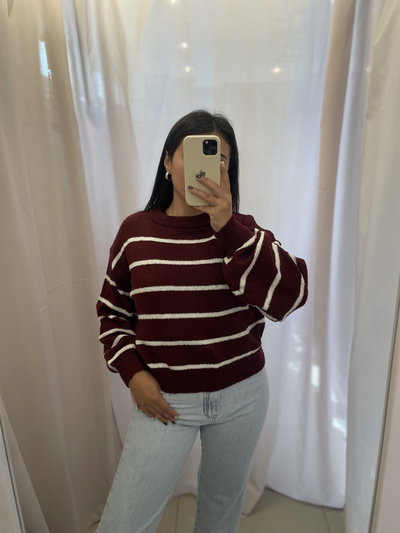 Sweater Elvira bordo