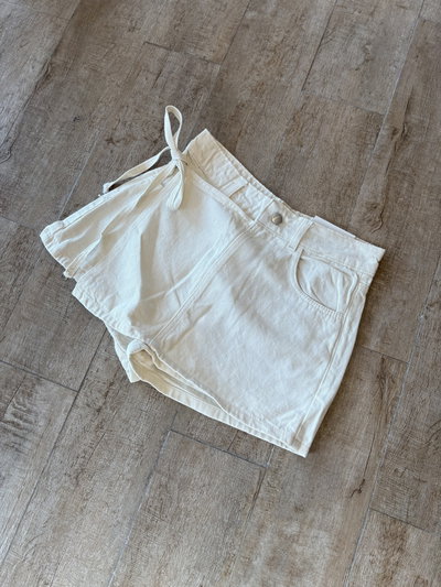 Short pollera lazo BLANCO