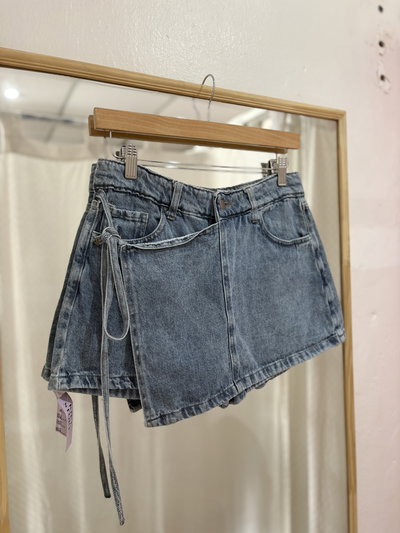 Short pollera lazo azules