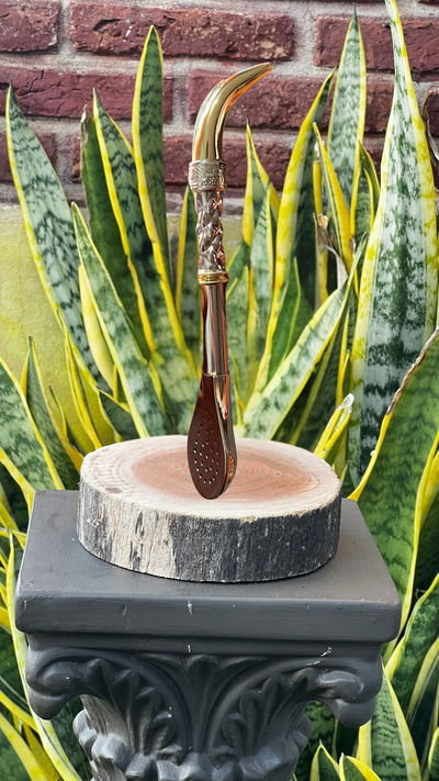 BOMBILLÓN DE ALPACA Y BRONCE PICO DE LORO