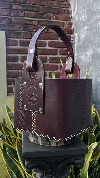 CANASTA MATERA 100% CUERO