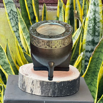 MATE IMPERIAL LISO VIROLA CINCELADA DE ALPACA