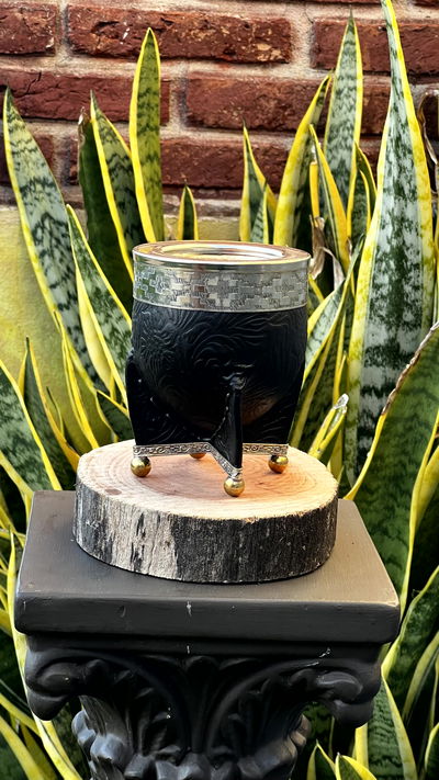 MATE IMPERIAL VIROLA DE ALPACA LISA (BASE Y BOLITAS)