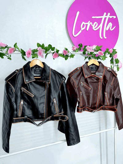 Campera Oversize Negra y Marrón
