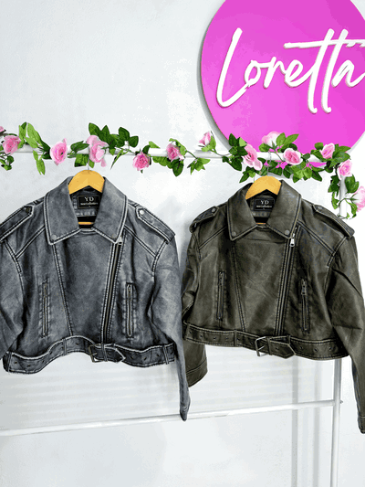 Campera Vintage Oversize Gris y Verde