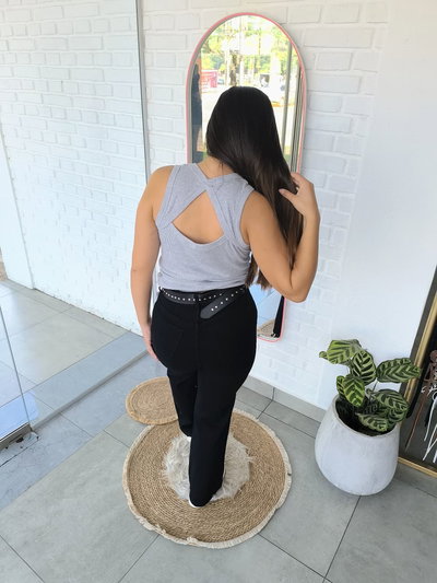 WIDE leg elástizado negro