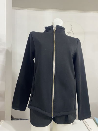 Campera algodon negra frizada talle L 