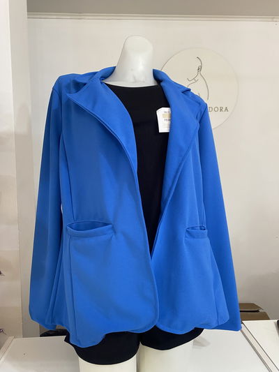 Blazer crep azul 
