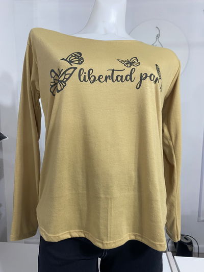 Remera económica beige talle 2