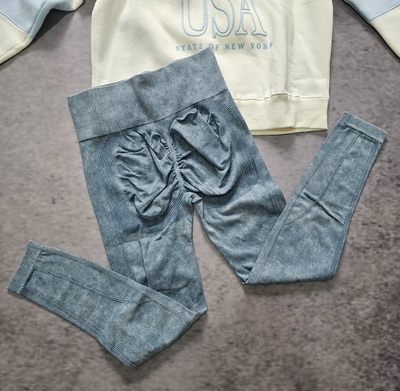 CALZA PUSH UP FANY (celeste)