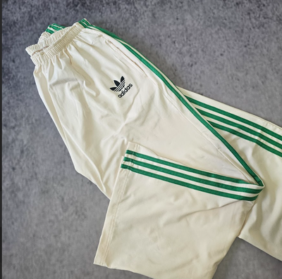 PALAZO LYCRA FRIZADOS ADIDAS  MANTECA C/ VERDE