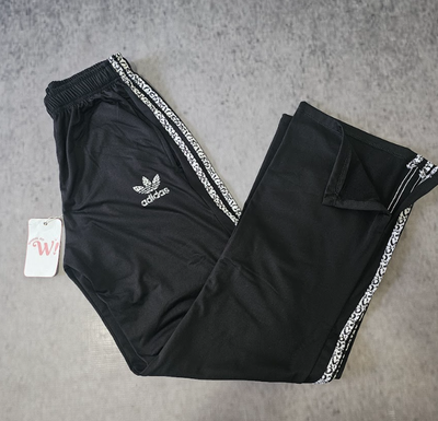 PALAZO LYCRA FRIZADOS ADIDAS NEGRO CON ESTAMPA
