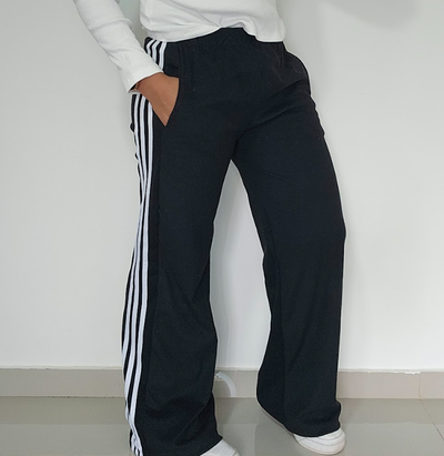 PALAZO DARLÓN 3 LÍNEAS - NEGRO