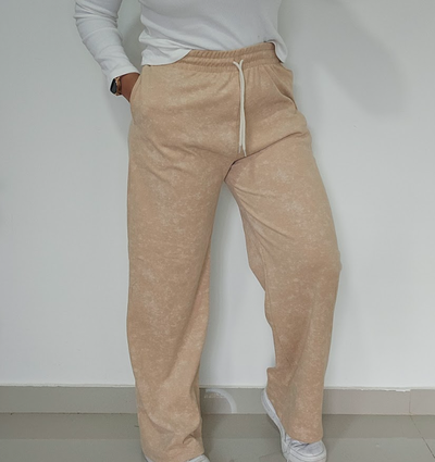 PALAZO MORA-  DARLÓN BATIK - BEIGE