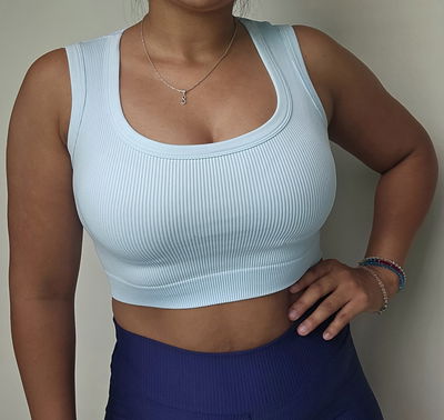 CROP MORA MORLEY PREMIUM - CELESTE