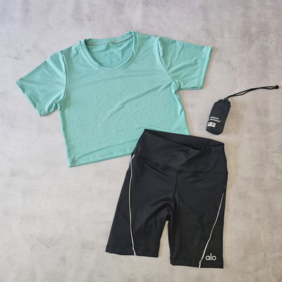 REMERA CROP DRYFIT -VERDE AQUA