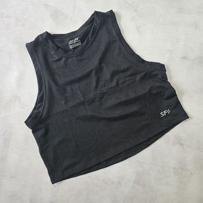 MUSCULOSA CROP DRYFIT - NEGRA