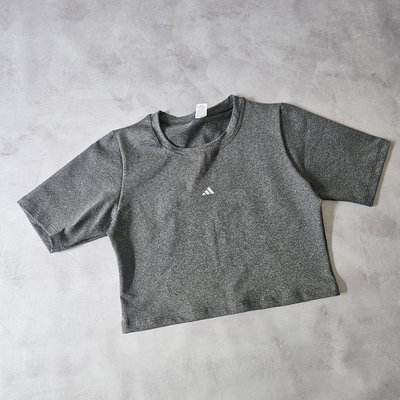 CROP TOP GRIS JASPEADO