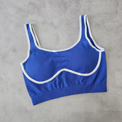 TOP COMBINADO - AZUL