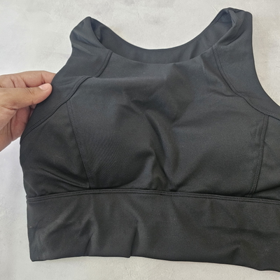 CROP TOP ARMADO MUSCULOSA -NEGRO 