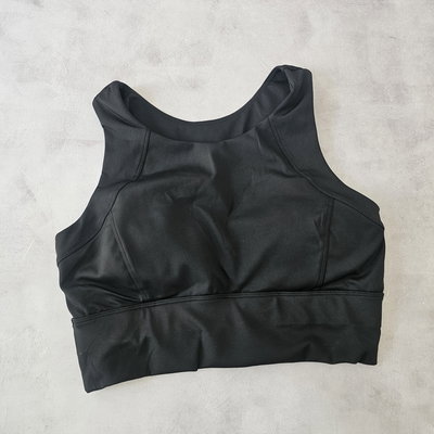 CROP TOP ARMADO MUSCULOSA -NEGRO 