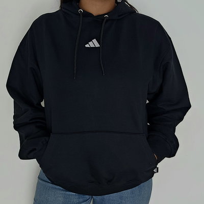 BUZO ADIDAS  BORDADO - NEGRO