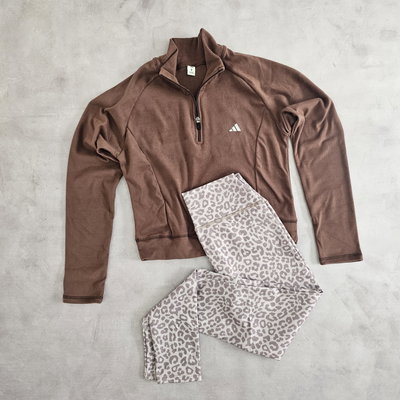 BUZO DARLON ADIDAS  medio cierre - chocolate