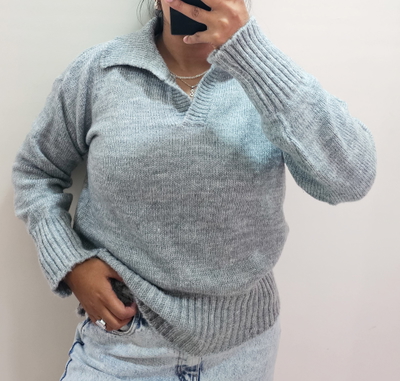 SWEATER CHOMBA CLASSY  - GRIS