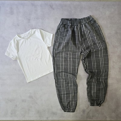 PANTALON CUADRILLÉ - NEGRO