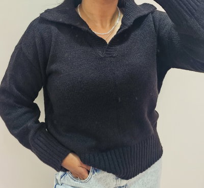 SWEATER CHOMBA CLASSY  - NEGRO