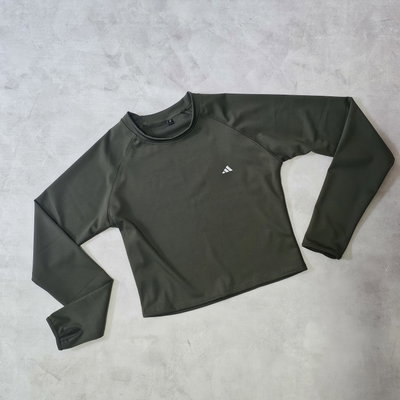 CROP TOP LYCRA ADIDAS  - MILITAR