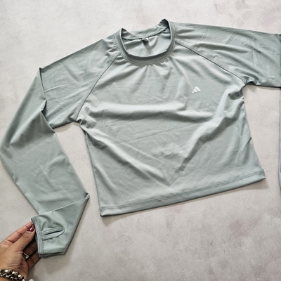 CROP TOP LYCRA ADIDAS  - VERDE MENTA