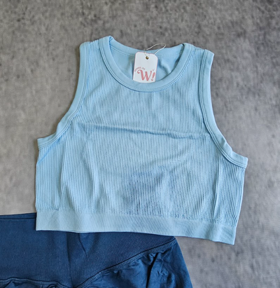 CROP NINA MORLEY PREMIUM - CELESTE