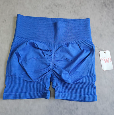 CALZA PUSH UP "VERA" ACANALADA - AZUL