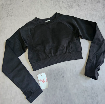 CROP TOP NEGRO SEAMLESS