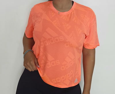 REMERA DRYFIT - ADIDAS -  IMPORTADA NARANJA 