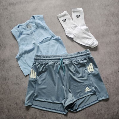 SHORT LYCRA ADIDAS - CELESTE