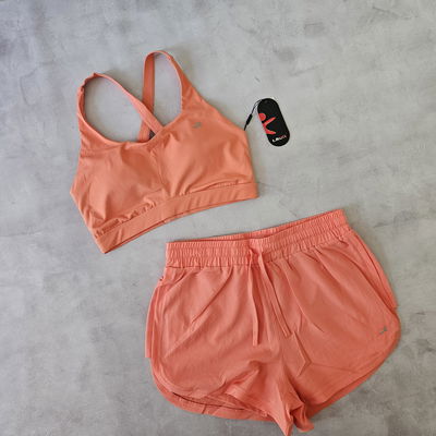 CONJUNTO IRUN - SHORT Y TOP CORAL