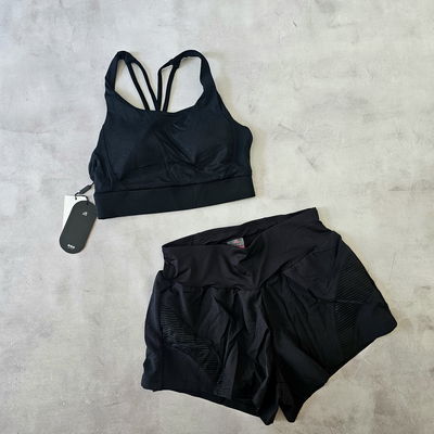 CONJUNTO IRUN - SHORT Y TOP NEGRO