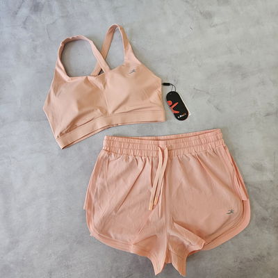 CONJUNTO IRUN - SHORT Y TOP NARANJA PASTEL