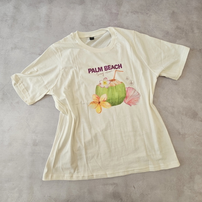 REMERA ALGODÓN "COCONUT" - MANTECA